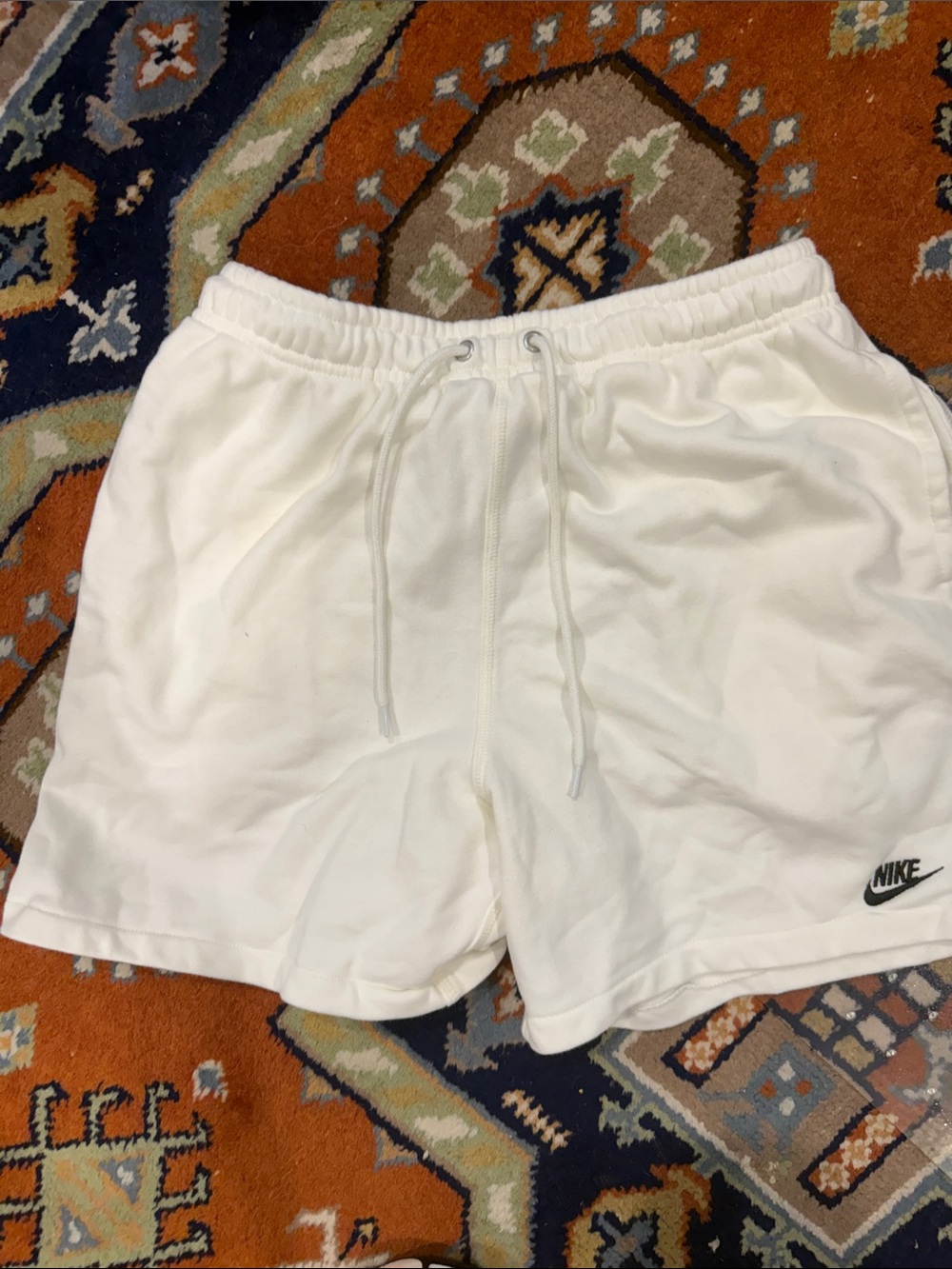 Nike Men’s White Athletic Drawstring Shorts